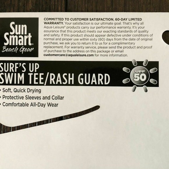 Aqua Leisure NWOT Smart Beach Gear Kids Swim Tee18 - Picture 5 of 9